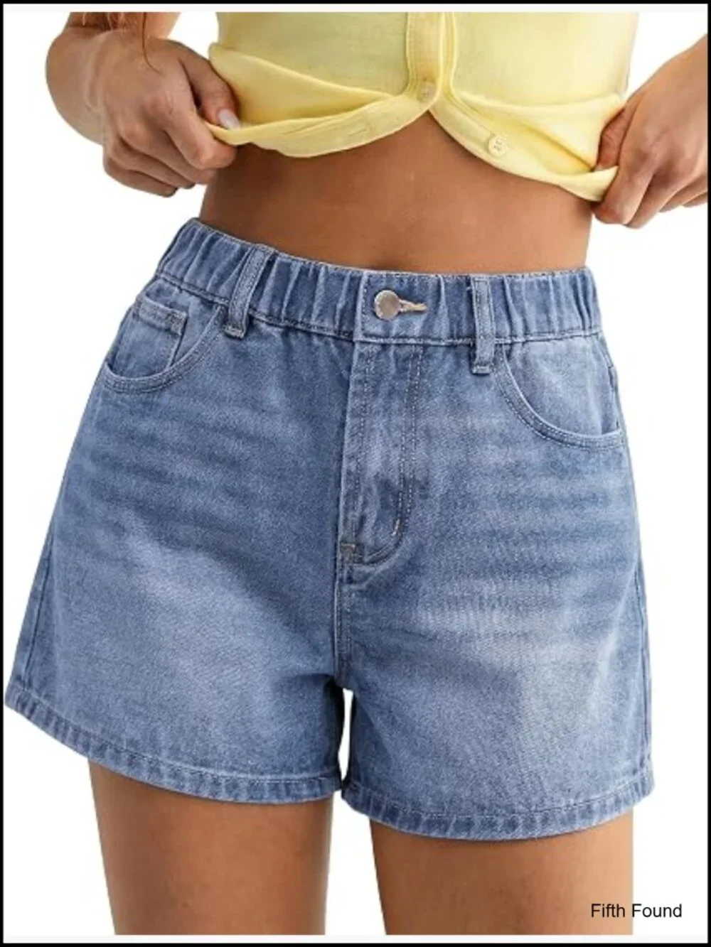 High Waisted Baggy Wide Leg Denim Shorts 4